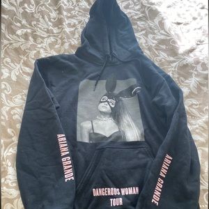Ariana grande 2017 dangerous woman tour black bunny ears Hoodie